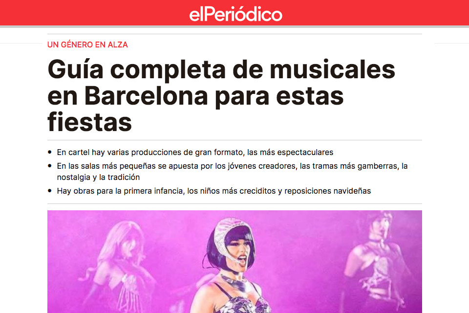 Guía completa de musicales en Barcelona para estas fiestas