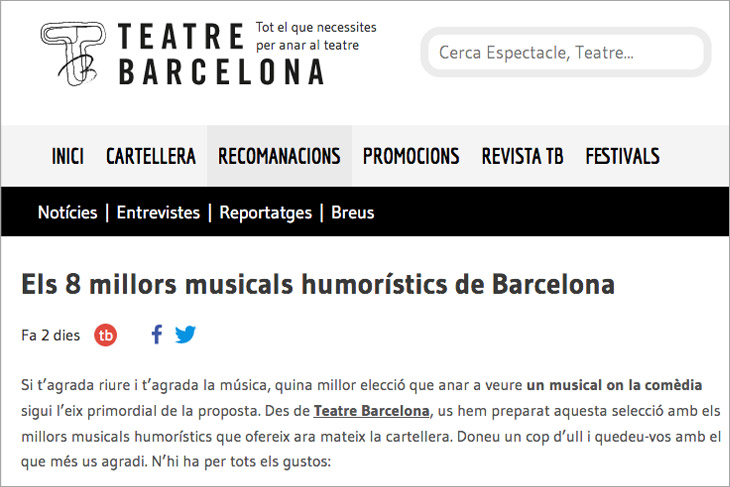 Los 8 mejores musicales humorísticos de Barcelona